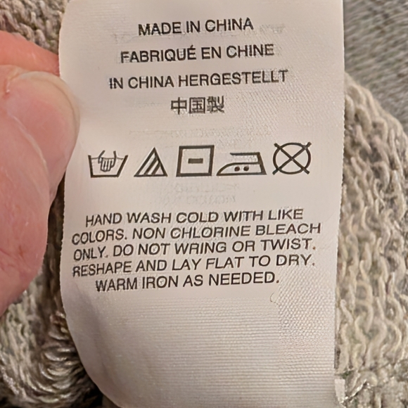 J.Crew Embellished Floral Sweatshirt | Size S | Gray Blue Appliqué Pullover - Picture 10 of 11